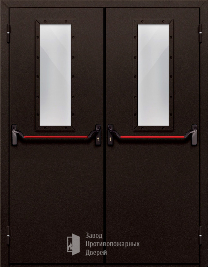 Фото двери «Двупольная со стеклом и антипаникой №610» в Ногинску