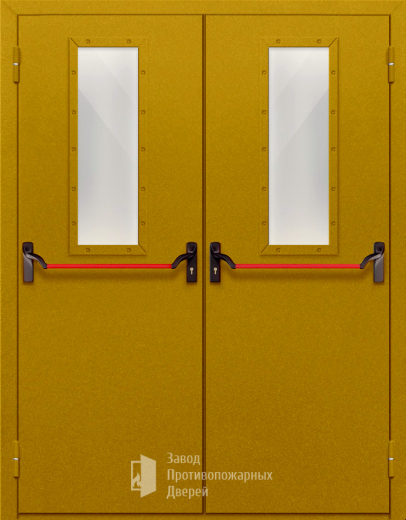 Фото двери «Двупольная со стеклом и антипаникой №65» в Ногинску