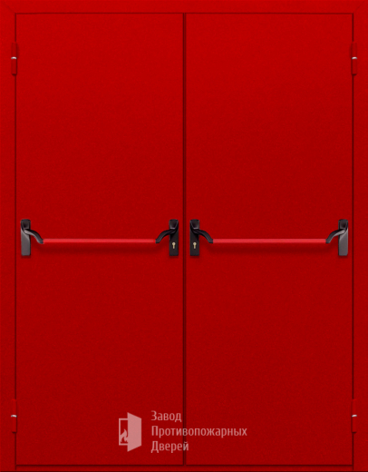 Фото двери «Двупольная глухая с антипаникой (красная)» в Ногинску