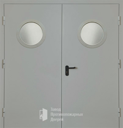 Фото двери «Двупольная с круглым стеклом EI-30» в Ногинску