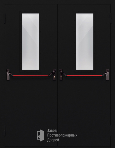 Фото двери «Двупольная со стеклом и антипаникой №64» в Ногинску