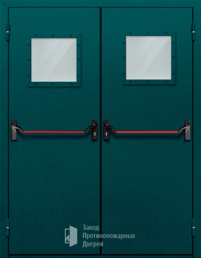 Фото двери «Двупольная со стеклом и антипаникой №56» в Ногинску