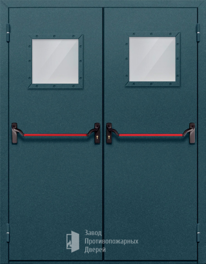 Фото двери «Двупольная со стеклом и антипаникой №57» в Ногинску