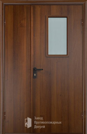 Фото двери «Полуторная МДФ со стеклом EI-30» в Ногинску
