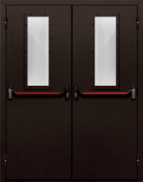 Фото двери «Двупольная со стеклом и антипаникой №610» в Ногинску