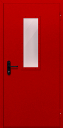 Фото двери «Однопольная со стеклом (красная)» в Ногинску