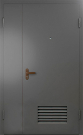 Фото двери «Техническая дверь №7 полуторная с вентиляционной решеткой» в Ногинску