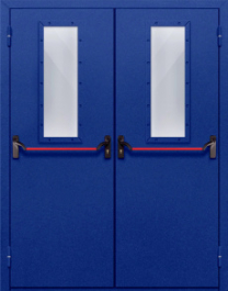 Фото двери «Двупольная со стеклом и антипаникой №63» в Ногинску