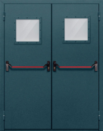 Фото двери «Двупольная со стеклом и антипаникой №57» в Ногинску