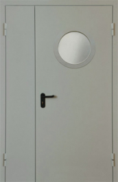 Фото двери «Полуторная с круглым стеклом EI-30» в Ногинску